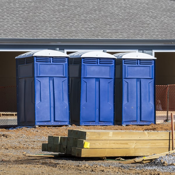 how often are the porta potties cleaned and serviced during a rental period in North Salem